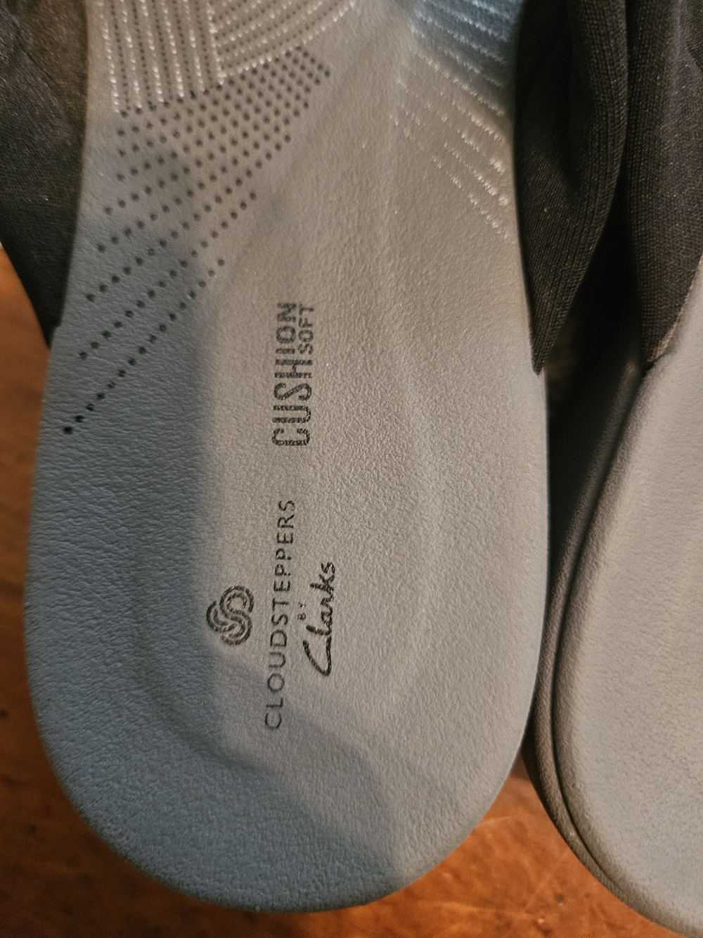 Clarks Black and Gray Cloudsteppers Sandals - Picture 5 of 5